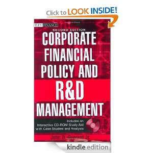Corporate Financial Policy and R&D Management (Wiley Finance) John B 