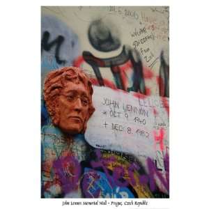 John Lennon Memorial Wall, Prague, Czech Republic Music Poster