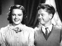 Rooney with Judy Garland in Love Finds Andy Hardy (1938)