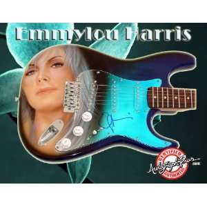 Emmy Lou Harris Autographed Signed Custom Airbrush Guitar 
