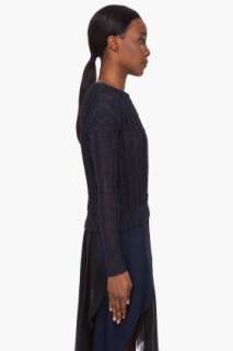 Damir Doma Midnight Blue Cropped Sweater for women  