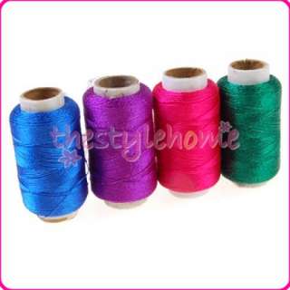 12 Spools Assorted Color Embroidery Thread New  