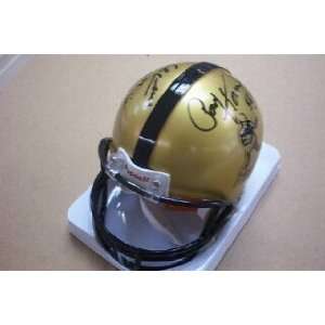 Paul Hornung & Earl Campbell Autographed Heisman Trophy Mini Helmet