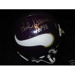 Paul Krause Autographed Minnesota Vikings mini helmet w/ COA