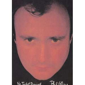 Phil Collins No Jacket Required Postcard   RARE   4 x 6