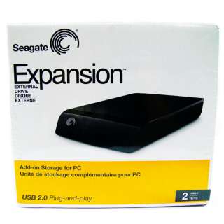 2TB SEAGATE EXPANSION EXTERNAL HARD DRIVE USB 2.0 3.5 IN 