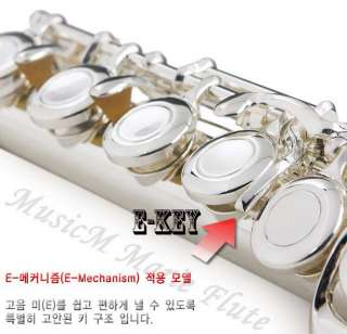 NEW SILVER Coloed Closed FLUTE Stand+Tuner+Hard Case  