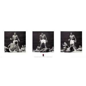 Muhammad Ali   1965 1st Round Knockout Against Sonny Liston   Triptych 