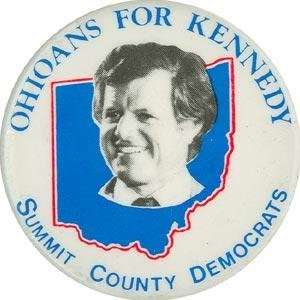  Ohioans for TED Kennedy BUTTON PIN PINBACK  #0007039 