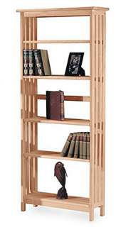 New Mission Bookshelf 72 Height  Solid Wood Shelf Unit  