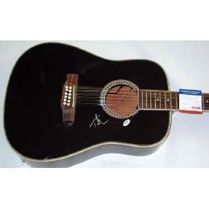 Tim McGraw Autographed 12 string Guitar & Proof PSA/DNA