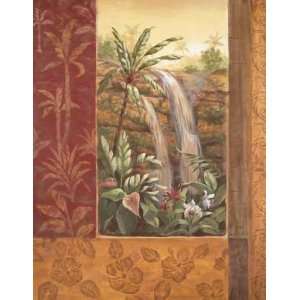  Tropical Waterfall I by Vivian Flasch 22.00X28.00. Art 