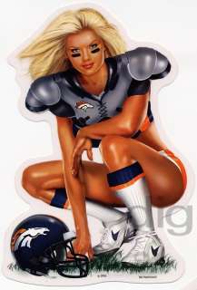 SEXY NFL GIRL DENVER BRONCOS FOOTBALL Sticker Van Decal  