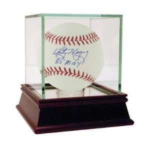  Signed Whitey Herzog Baseball   with 85 MOY Inscription 
