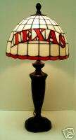 TEXAS LONGHORNS STAINED GLASS COLLEGIATE DESK LAMP  