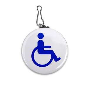 Creative Clam Blue On White Disabled Handicapped Medical Alert Symbol 
