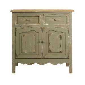    Style Vintage Finish 2 Drawer Storage Chest Table