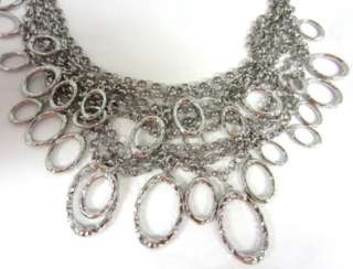 CHICOS FERRAN NECKLACE & EARRINGS SILVER TONE 2 PIECE SET NWT TOTAL 