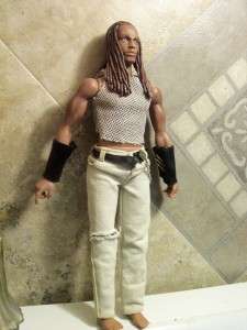 Long hair AFrican AMERICAN Warrior Ken 12 Doll AA Jointed doll pants 