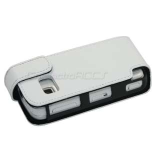 New White Flip Leather Cover Case Skin for Nokia 5230  