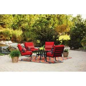   hometrends pyros 4 piece outdoor lounges chairs cushions pillows set
