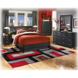  Queen Black Bed Bedroom Set 6 PC HOT BUY Bedroom Furniture 