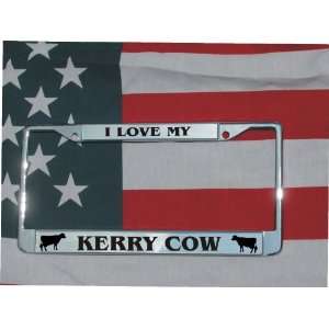   KERRY COW ENGRAVED CHROME LICENSE PLATE FRAME FARM ANIMALS Automotive