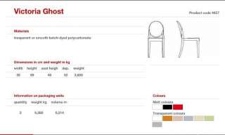 4x Kartell Victoria Ghost chair by Starck crystal New  
