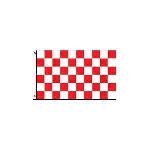   Flag Red and White Checker with Axel Mount Bracket 