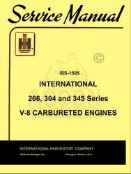 International 266 304 345 V8 Engine Service Manual 1505  