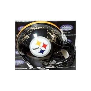Steel Curtain autographed Football Helmet (Joe Greene, Dwight White, L 