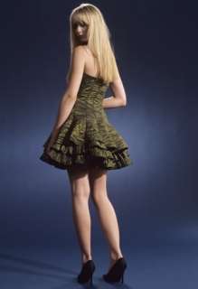 NWT Jessica McClintock 54435 Fuchsia Taffeta Dress 4  