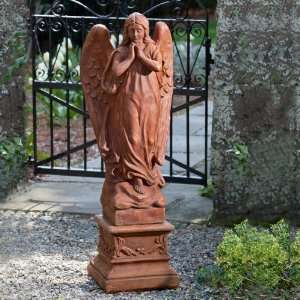 com Campania International Canterbury Angel Cast Stone Garden Statue 