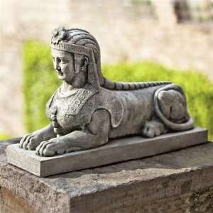  Campania International Sphinx Cast Stone Garden Statue 