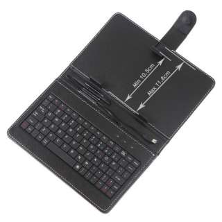 NEW!USB Keyboard & Leather Case Pouch Cover for 7 Tablet MID PC Black 