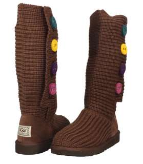 Cardy II Knit Button Kids Ugg Australia Boots Chocolate 737872116446 