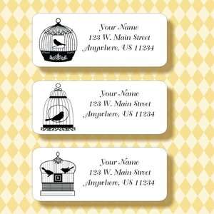 Personalized Return Address Labels   Victorian Shabby Chic Birdcages 