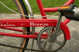 1974 Schwinn Breeze Ladies 3 Speed Vintage Road Bike Red Womans Very 