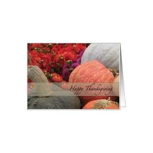  Thanksgiving Pumpkins Gourds Flowers Photo Card Health 