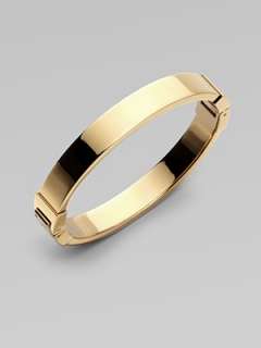 Michael Kors   Goldtone Hinged Bangle Bracelet    