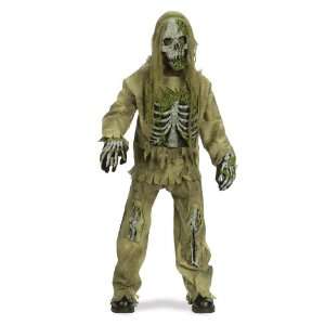   By FunWorld Skeleton Zombie Teen Costume / Green   Size Teen (14 16