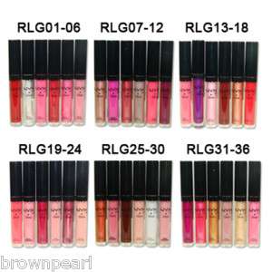 NYX Cosmetics Round Lip Gloss All 36 Colors Full Size 800897132408 