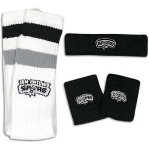  Spurs For Bare Feet NBA Sock/Wrist & Headband Set Sports 