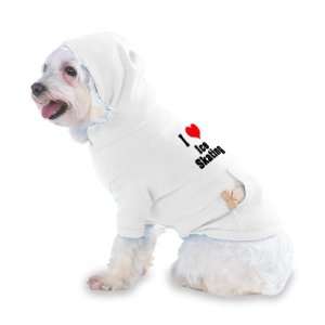  I Love/Heart Ice Skating Hooded T Shirt for Dog or Cat X 