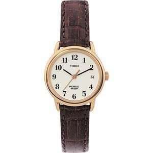  Timex   Easy Reader, Ladies, White Face, Brown Leather 