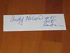 Andy Nelson signed Baltimore Colts NFL Index Card JSA  