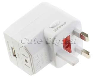 Universal World Travel AC Adapter with USB Power Port  