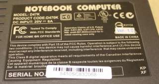 Sager D47K D470K 17 Laptop Notebook Motherboard Base AS/IS  
