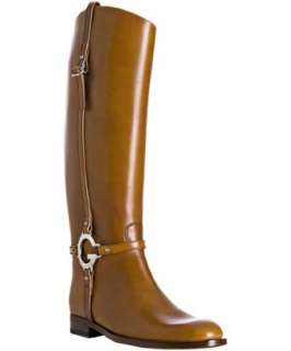 Gucci light brown leather New Charlotte riding boots   up to 
