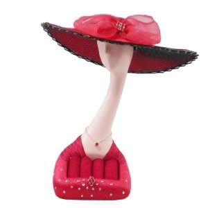  Red Mannequin Hat Earrings & Ring Holder / Display / Stand 